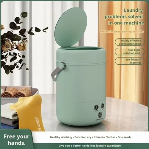 Washing Machine Small Mini Dorm Portable Underwear Green EU Plug 2