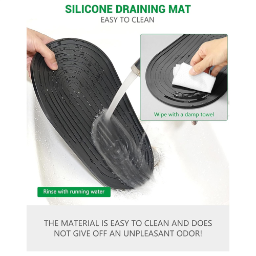 Dish Drying Mat, Silicone Mat Compatible for Duo, Underlay Protects the Kitchen Worktop 1