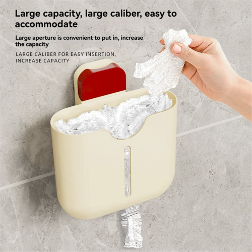 Suction Cup Plastic Wrap Storagebox Home Use Without Punching Storage Rack Large Capacity Wall-Mounted 2