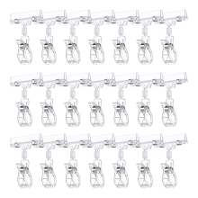 60 Stück Schildhalter-Clips aus Kunststoff, drehbar, Preisschilder, drehbares Regal für Waren, Einzelhandelskarten