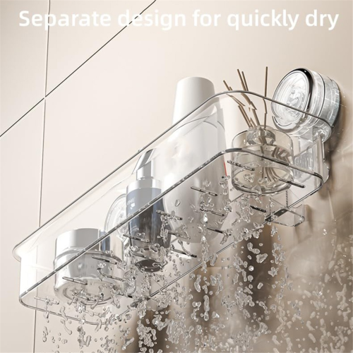 Support de rangement ondulé en acrylique pour douche et cuisine 2