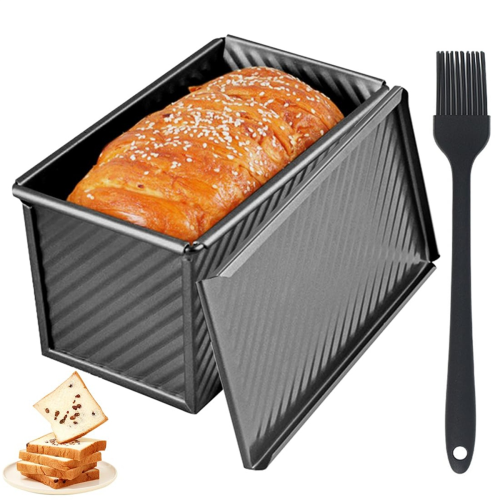 Brotbackform mit Deckel, Toastdeckel, Toastölpinsel, Förmchen