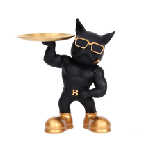 Schreibtisch Schlüssel Halter Tablett Bulldog Statue Tisch Ornament Lagerung Schlüssel Büro Dekoration für Home B