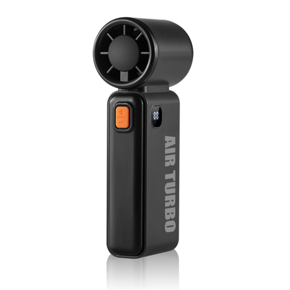Mini Handheld Violent Fan Usb Charging Outdoor Battery Portable High Speed Small Black 4851992902966