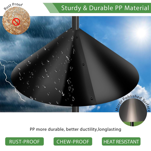 Squirrel Baffle for Bird Feeder Pole,16inch Guard Stopper Outside Shepherd Hook,for Pole 1