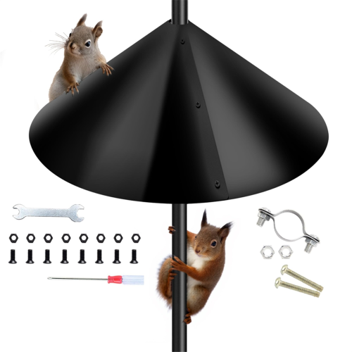 Squirrel Baffle for Bird Feeder Pole,16inch Guard Stopper Outside Shepherd Hook,for Pole