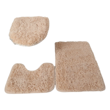 Copriwater 3 pezzi Tappetino da bagno Doccia Tappeto da pavimento Bagno di casa Tappetino antiscivolo assorbente Vasca da bagno Decorazione Tappeto C