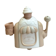 Dispenser manuale di sapone schiumogeno a forma di gelato, schiuma per bagnoschiuma e sapone per le mani, ideale per l'uso in bagno e cucina.