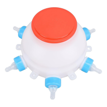 Lamb Feeding Bucket, Piglet Bottle with 6 Nipples Livestock Milk Jug for Farm Animal Goat Lambs Dog 2.5L