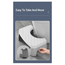 Home Adult Bathroom Accessories Toilet Squat Stool Removable Non-Slip Seat Portable White