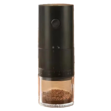 Rechargeable USB Electric Coffee Grinder - Portable 38 Gears Adjustable Mini Machine, Ideal for Home Use Black
