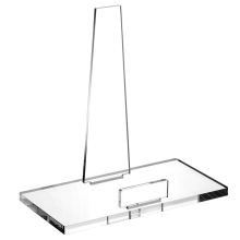 Supports en acrylique transparents de 20 cm pour cartes postales, photos et images avec base carrée pour la maison et le bureau