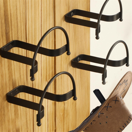 Cowboy Hat Rack Holder Hanger Wall Mount Black Hooks for Display(A Beautiful Gift) 1