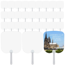 Handheld Set,Sublimation Fans Blank Double-Sided Sublimation Paddle Fan Blanks,DIY Hand for Church Wedding 30 Pcs