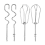 4Pcs Hand Mixer Attachments for , Stainless Steel Beaters Attachments, 1