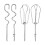 4Pcs Hand Mixer Attachments for , Stainless Steel Beaters Attachments, 10