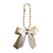 Bowknot Linen Wooden Bead Pendant Valentine'S Day Home Wall Decoration Decoration,Ordinary Style