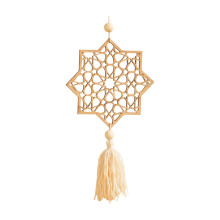 Octagonal Star Hollow Wooden Pendant Home Bedroom Wall Decoration Hanging Rack