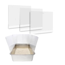 Katzentoilette zum Pinkeln, Spritzschutz mit hohen Seiten, nahtloses Gehäuse zum Auffangen von Urinlecks für offene Pfannen