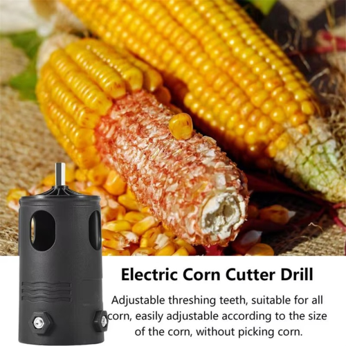 Corn Peeler Adjustable Automatic KernelStripper Tool KernelSeparator Drill Attachment for Home Farm 2