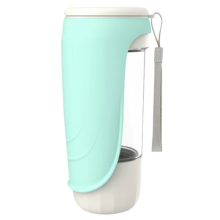 Foldable Water Bottle for Dogs,Leak-Proof,Detachable Dispenser with Plastic Feeder Bowl Outdoor Activities Blue