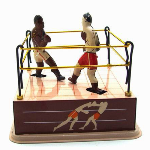 Clockwork Boxing Toy Nostalgic Themed Ring Decoration Retro Collectible 2