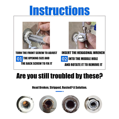 Broken Faucet Removal Tool,Stripped Screw Extractor,Broken Pipe Extractor Tool,Pipe Set 1set 1
