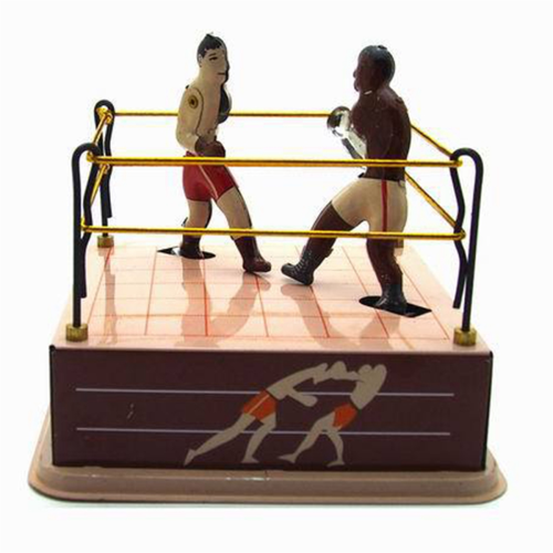 Clockwork Boxing Toy Nostalgic Themed Ring Decoration Retro Collectible 1