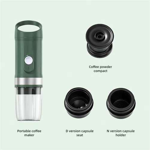 Portable Electric Espresso Coffee Maker,Cordless with Heat Brew Functionality, Compact Single Cup Mini Machine 2
