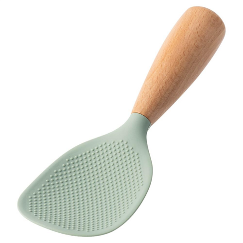 Rice Spoon Non-Stick Kitchen Tools with Wooden Handle Vertical Serving Spatula Suitable for Cooking B