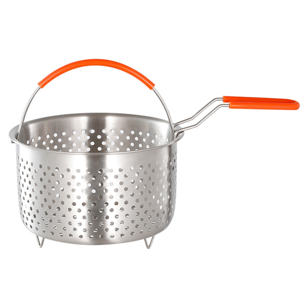 Exogio Deep Fryer Basket With Handle,304 Stainless Steel, Dishwasher, Round Shape For Convenient And Cooking, Ideal Frying