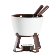 Set di tazze per fonduta di cioccolato, pentola per sciogliere il formaggio e il burro B