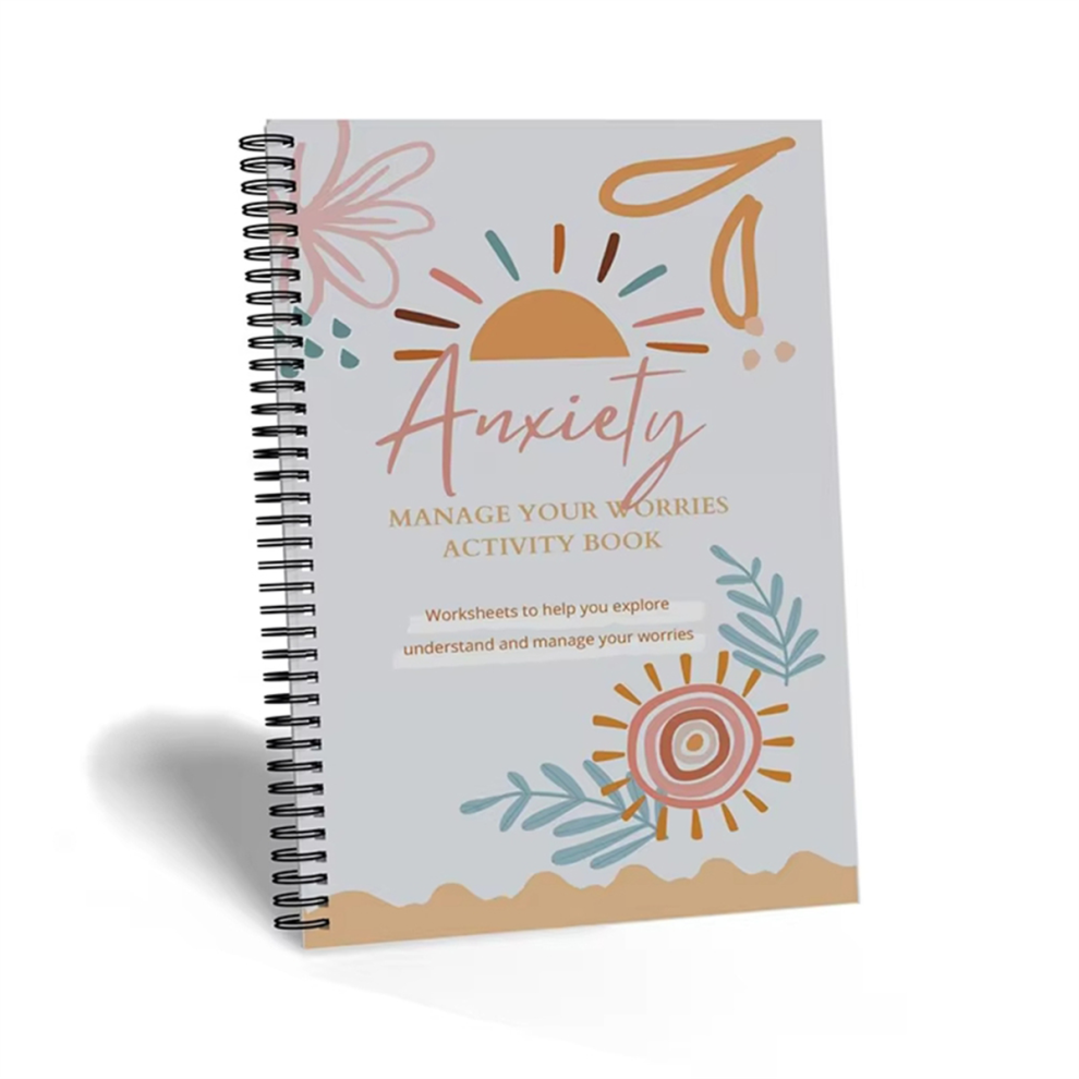 Exogio Anxiety Management Workbook For Adults, Spiral-Bound Relax Journal, Mindfulness And Reduction, Relief