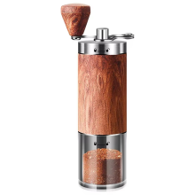 Moulin à café manuel - Moulin à café portable en bois, acier inoxydable, meule en céramique, moulin à manivelle pour la maison et les voyages
