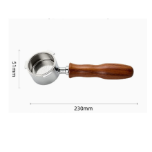51mm Bottomless Portafilter with Puck Screen, 3 Ears Stainless Steel Professional Espresso