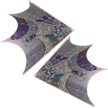 Spiderweb Door Topper,Door Topper Wall Decor,Halloween Corner Sign, Webs Stained Arcylic Window Hanging