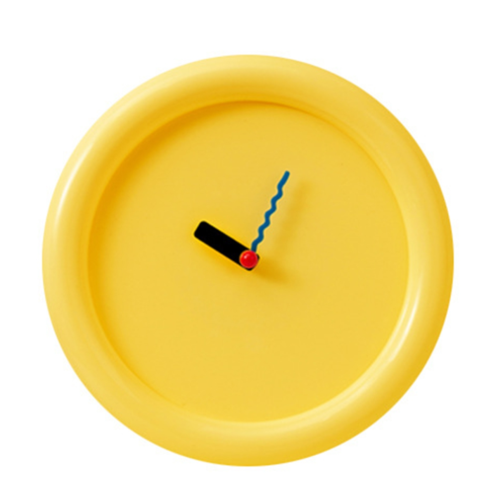 Wall Mounted Clock Stand Creamy Style Clocks Home Decoration Desktop Silent Decororation Decor D Yellow 4851366148662