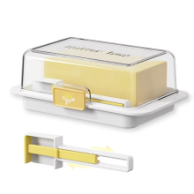Butter Storage Box with Quantitative Cutting Spoon and Lid - Cheese Keeper, Refrigerator Crisper for Freshness