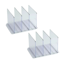 2er-Pack Taschen- und Geldbörsen-Organizer für den Schrank, verstellbare, durchsichtige Handtaschen-Regal-Clutch-Teiler, Schrank und Aufbewahrung