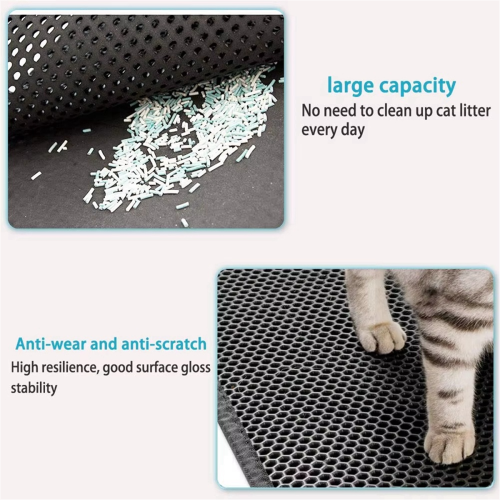 Tapis de litière pour chat imperméable double couche EVA pliable pour chats 1