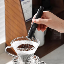 Coffee Powder Needle Uniform Dispenser with Telescopic Magnetic Loose Balck