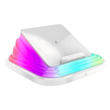 Foldable Wireless Charger with Colorful Touch Night Light - Multifunctional Desktop Mobile Phone Charging Station