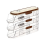 Transparent Rolling Egg Holder for Kitchen Refrigerator Side Door Stackable Fridge Organizer - 10cm Width Three Storeys 1