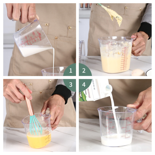 Measuring Cups for Baking - 50/500/1000ml Plastic Beaker with Scale, Kitchen Tools Liquids 2