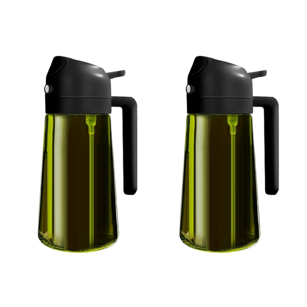 Glass Oil Sprayer For Cooking, Dual-Function Olive Distributor, Food Grade, Barbecue Safe. Green 4851366153338