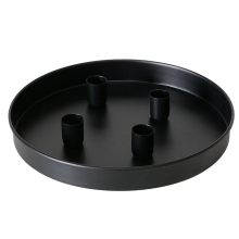 Rundes Tablett mit 4 magnetischen Kerzenständern, beweglicher Halter, dekorativ für Zuhause, Schreibtisch-Dekoration