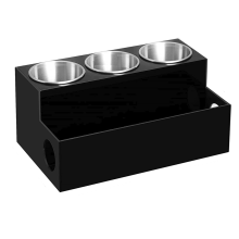 Haar-Tool-Organizer, schwarzer Acryl-Trocknerhalter, Theken-Organizer für Badezimmer, Schminktisch und Schreibtisch