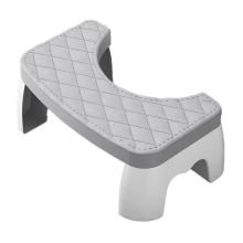 Ergonomic Toilet Stool for Adults, Children, Pregnant Women - Non-Slip, Portable Squat with Removable Seat Grey