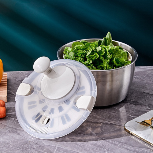 Salad Spinner Fruit Filter Home Kitchen Spinner, Lettuce Washer Milky Liner 1