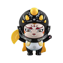 Face-Changing Doll Sichuan Opera Traditional Cultural Ornaments Office Desktop Decoration Yellow